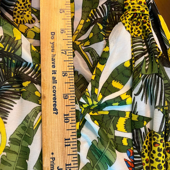 INC International Concepts Jungle Animal safari Tiger Faux Wrap Top Size Small - Picture 12 of 14
